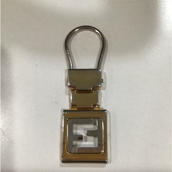 Fendi Metal Double F Two Toned Keychain - Picture 3 of 3